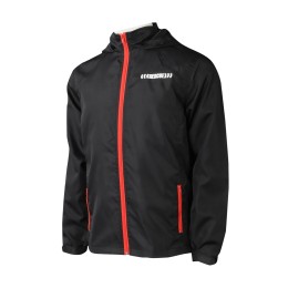 J887 custom hood windbreaker design printed LOGO windbreaker manufacturer black J887 custom hood windbreaker design printed LOGO windbreaker manufacturer black